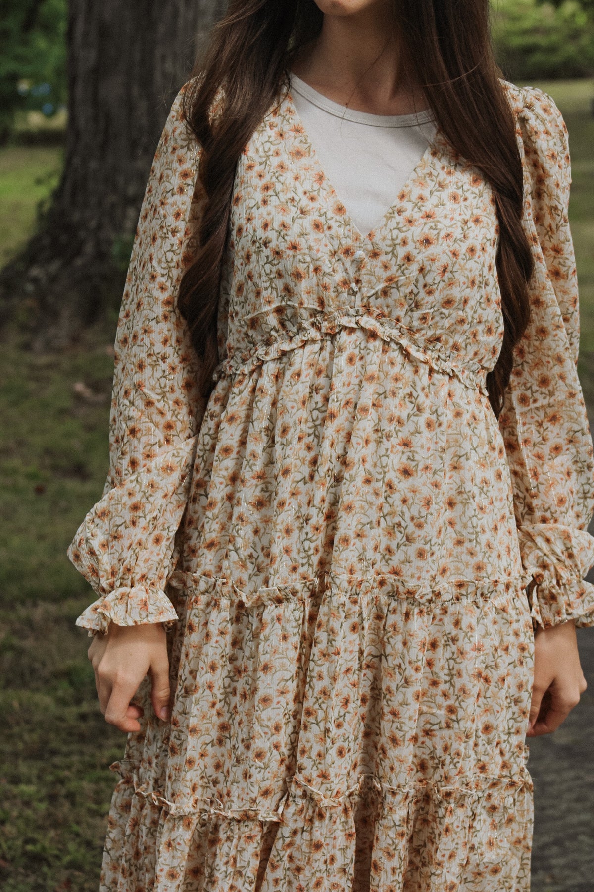 THE HALLIE- FALL FLORAL MAXI DRESS