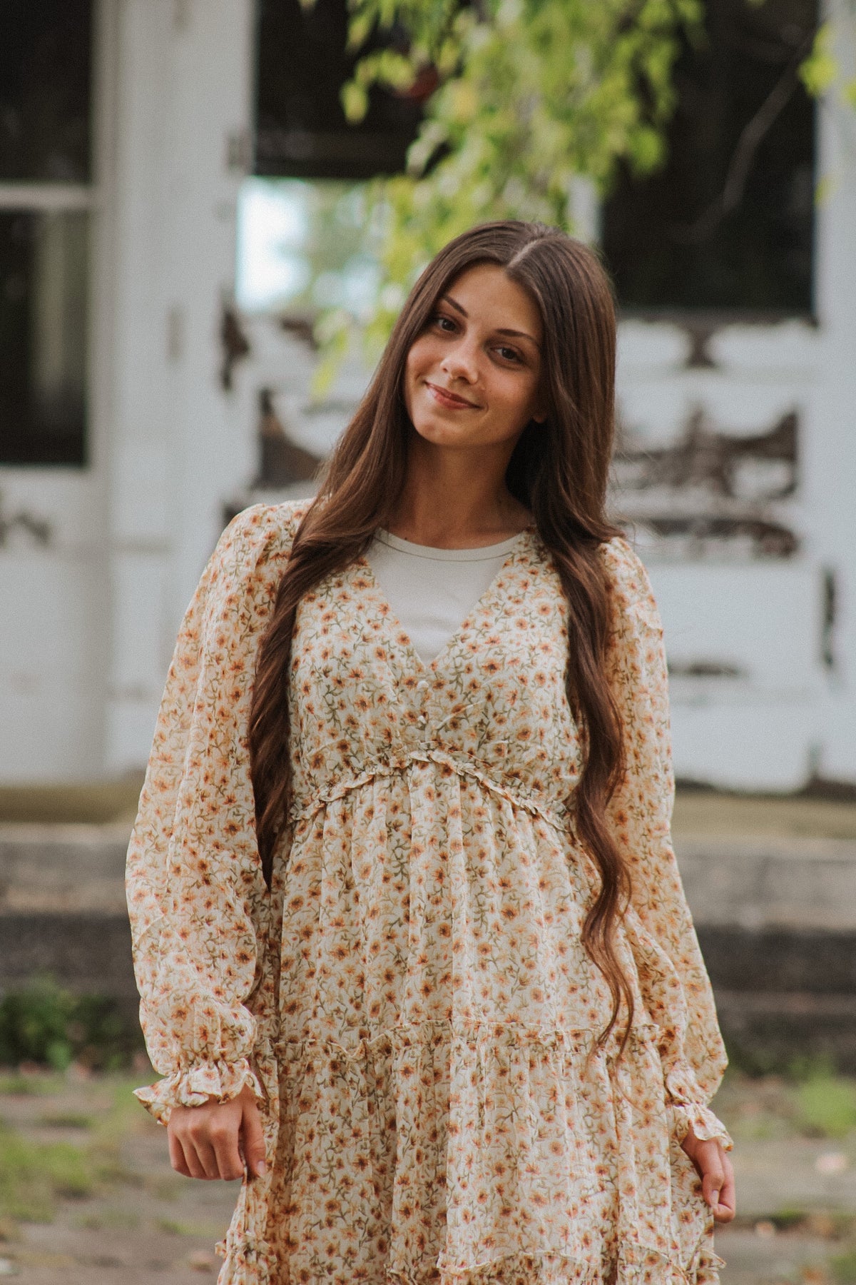 THE HALLIE- FALL FLORAL MAXI DRESS