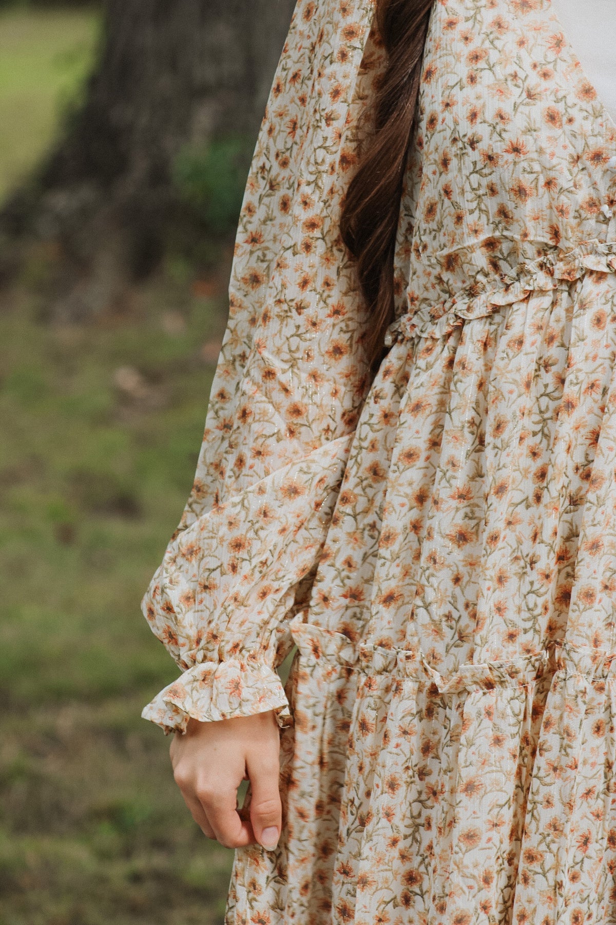 THE HALLIE- FALL FLORAL MAXI DRESS