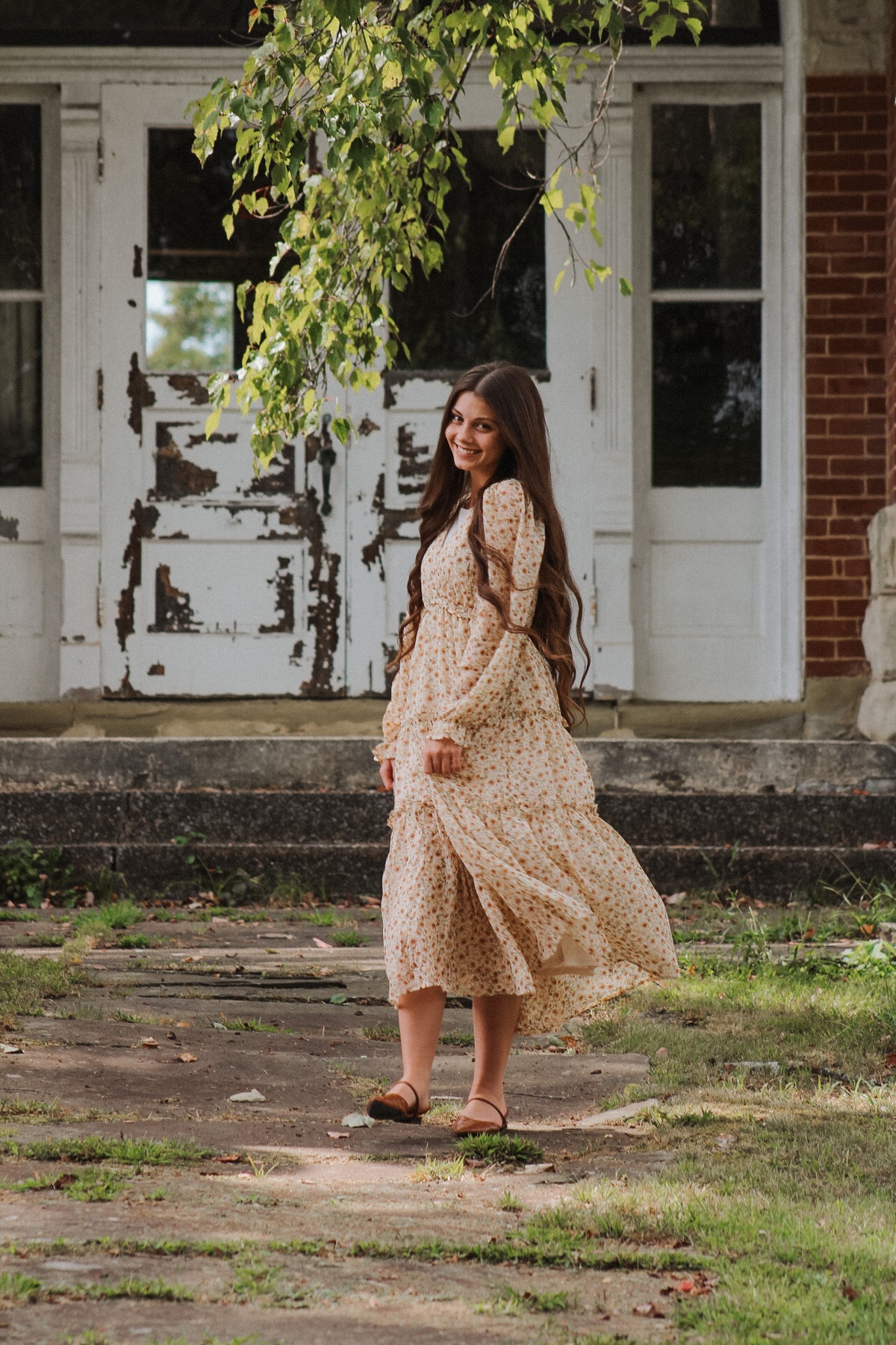 THE HALLIE- FALL FLORAL MAXI DRESS