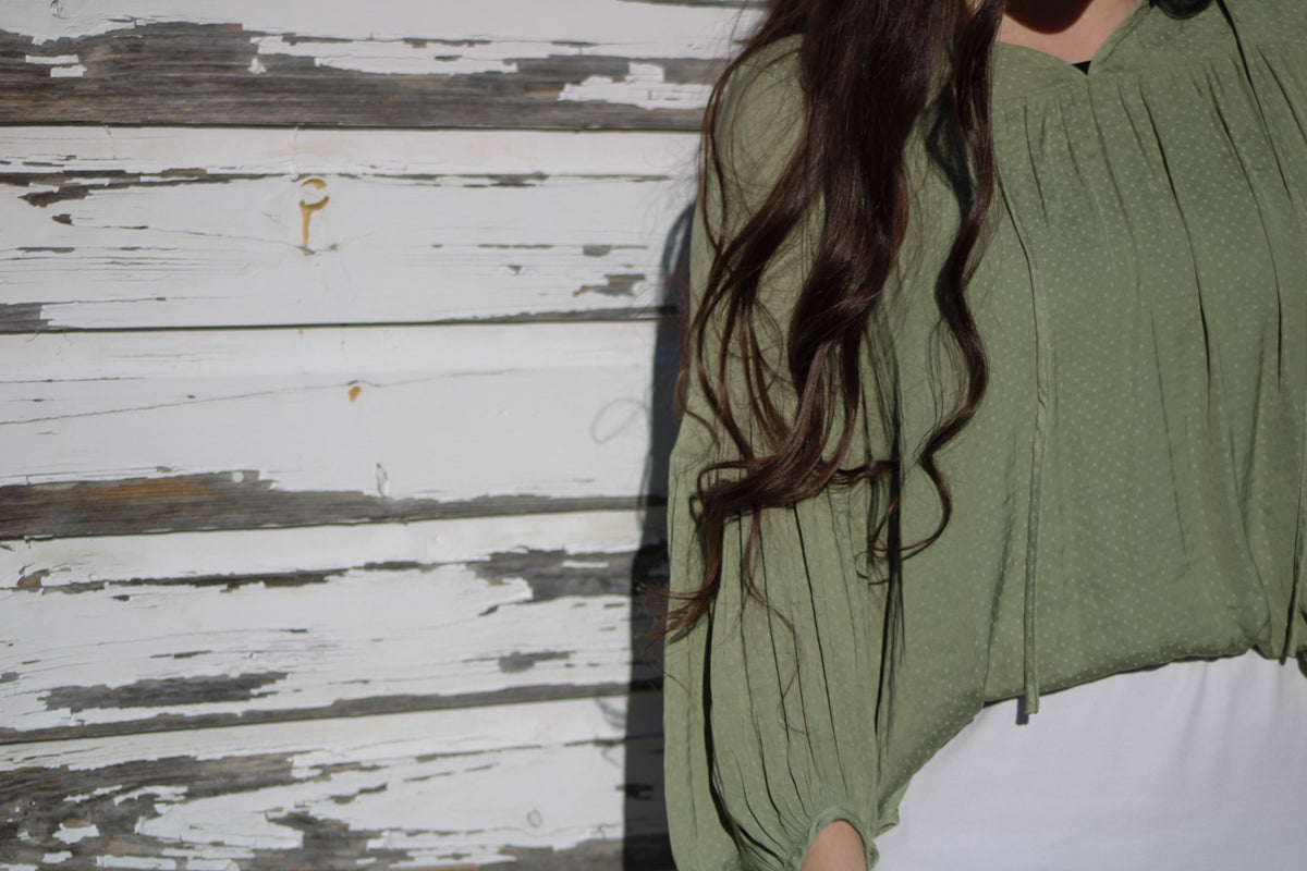 THE JOSIE-GREEN SILK TOPS