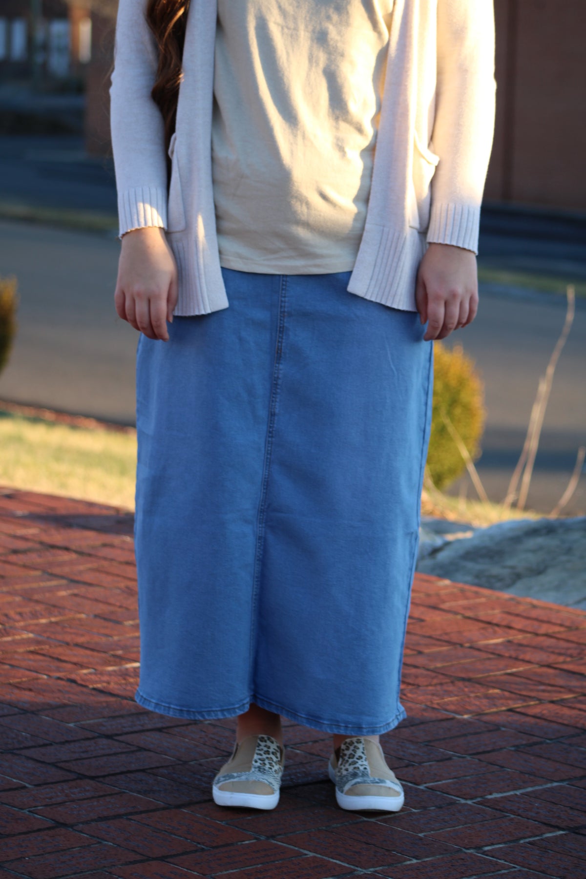 MAXI JEAN SKIRT